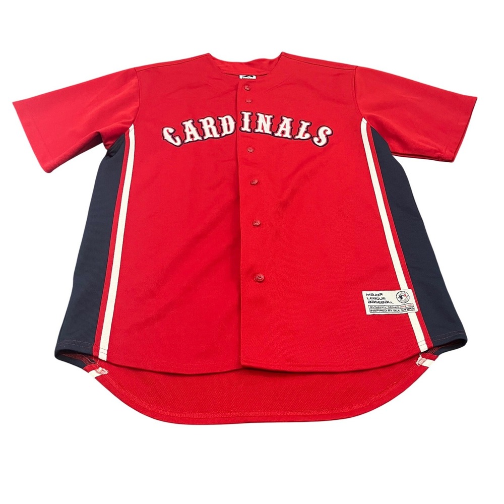 Dynasty Baseball Jersey Mens L Red St. Louis Cardinals Albert Pujols 5 Button Up